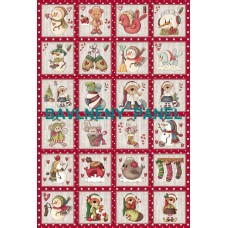 Látkový panel - na adventní kalendář, pexeso 124-5 Látkový panel - na adventní kalendář, pexeso 124-5