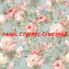 Látkový panel či metráž kolekce KVĚTINY 300-149 Látkový panel či metráž kolekce KVĚTINY 300-149