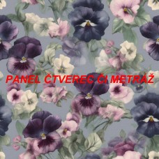 Látkový panel či metráž kolekce KVĚTINY 300-162 Látkový panel či metráž kolekce KVĚTINY 300-162