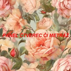 Látkový panel či metráž kolekce KVĚTINY 300-165 Látkový panel či metráž kolekce KVĚTINY 300-165