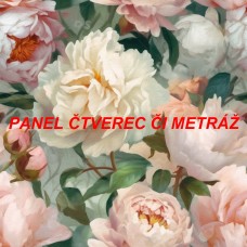 Látkový panel či metráž kolekce KVĚTINY 300-181 Látkový panel či metráž kolekce KVĚTINY 300-181