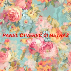 Látkový panel či metráž kolekce KVĚTINY 300-190 Látkový panel či metráž kolekce KVĚTINY 300-190