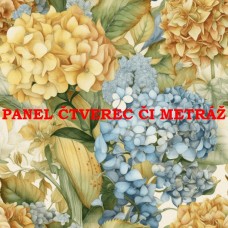 Látkový panel či metráž kolekce KVĚTINY 300-3 Látkový panel či metráž kolekce KVĚTINY 300-3