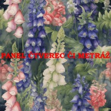 Látkový panel či metráž kolekce KVĚTINY 300-59 Látkový panel či metráž kolekce KVĚTINY 300-59