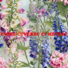 Látkový panel či metráž kolekce KVĚTINY 300-67 Látkový panel či metráž kolekce KVĚTINY 300-67