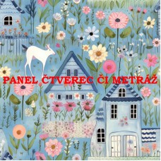 Látkový panel či metráž kolekce KRAJINA, DŮM 311-16 Látkový panel či metráž kolekce KRAJINA, DŮM 311-16