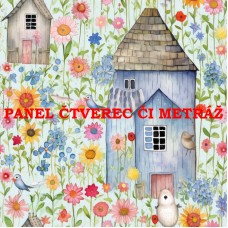 Látkový panel či metráž kolekce KRAJINA, DŮM 311-19 Látkový panel či metráž kolekce KRAJINA, DŮM 311-19