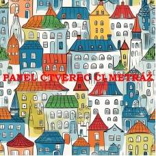 Látkový panel či metráž kolekce KRAJINA, DŮM 311-430 Látkový panel či metráž kolekce KRAJINA, DŮM 311-430