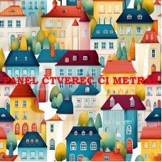 Látkový panel či metráž kolekce KRAJINA, DŮM 311-439 Látkový panel či metráž kolekce KRAJINA, DŮM 311-439