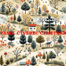 Látkový panel či metráž kolekce KRAJINA, DŮM 311-63 Látkový panel či metráž kolekce KRAJINA, DŮM 311-63
