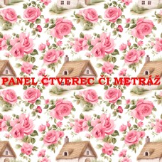 Látkový panel či metráž kolekce KRAJINA, DŮM 311-81 Látkový panel či metráž kolekce KRAJINA, DŮM 311-81