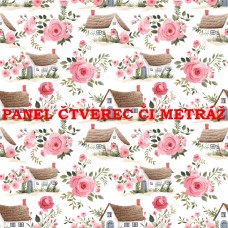 Látkový panel či metráž kolekce KRAJINA, DŮM 311-82 Látkový panel či metráž kolekce KRAJINA, DŮM 311-82