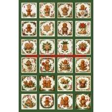 Látkový panel - na adventní kalendář, pexeso 334-171 čísla Látkový panel - na adventní kalendář, pexeso 334-171 čísla