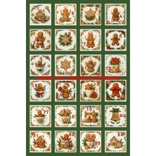 Látkový panel - na adventní kalendář, pexeso 334-173 čísla Látkový panel - na adventní kalendář, pexeso 334-173 čísla