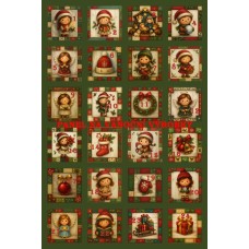 Látkový panel - na adventní kalendář, pexeso 334-175 čísla Látkový panel - na adventní kalendář, pexeso 334-175 čísla