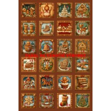 Látkový panel - na adventní kalendář, pexeso 334-181 čísla Látkový panel - na adventní kalendář, pexeso 334-181 čísla