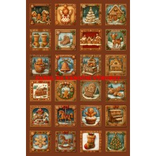 Látkový panel - na adventní kalendář, pexeso 334-182 bez čísel Látkový panel - na adventní kalendář, pexeso 334-182 bez čísel