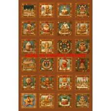 Látkový panel - na adventní kalendář, pexeso 334-183 čísla Látkový panel - na adventní kalendář, pexeso 334-183 čísla