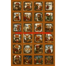 Látkový panel - na adventní kalendář, pexeso 334-187 bez čísel Látkový panel - na adventní kalendář, pexeso 334-187 bez čísel