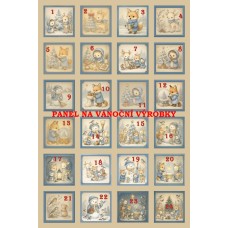 Látkový panel - na adventní kalendář, pexeso 334-190 čísla Látkový panel - na adventní kalendář, pexeso 334-190 čísla