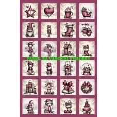 Látkový panel - na adventní kalendář, pexeso 334-191 Látkový panel - na adventní kalendář, pexeso 334-191