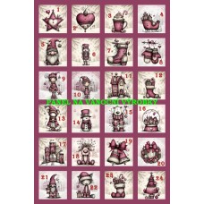 Látkový panel - na adventní kalendář, pexeso 334-192 čísla Látkový panel - na adventní kalendář, pexeso 334-192 čísla