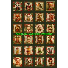 Látkový panel - na adventní kalendář, pexeso 334-194 čísla Látkový panel - na adventní kalendář, pexeso 334-194 čísla