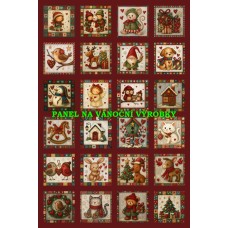 Látkový panel - na adventní kalendář, pexeso 334-195 Látkový panel - na adventní kalendář, pexeso 334-195