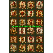 Látkový panel - na adventní kalendář, pexeso 334-198 čísla Látkový panel - na adventní kalendář, pexeso 334-198 čísla