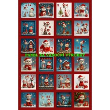 Látkový panel - na adventní kalendář, pexeso 334-200 čísla Látkový panel - na adventní kalendář, pexeso 334-200 čísla