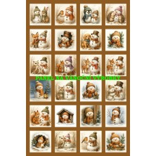 Látkový panel - na adventní kalendář, pexeso 334-201 Látkový panel - na adventní kalendář, pexeso 334-201