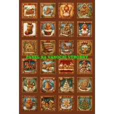 Látkový panel - na adventní kalendář, pexeso 334-203 Látkový panel - na adventní kalendář, pexeso 334-203