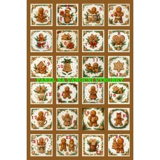 Látkový panel - na adventní kalendář, pexeso 334-208 čísla Látkový panel - na adventní kalendář, pexeso 334-208 čísla