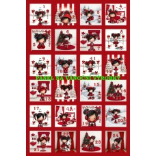 Látkový panel - na adventní kalendář, pexeso 334-210 čísla Látkový panel - na adventní kalendář, pexeso 334-210 čísla