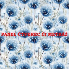 Látkový panel či metráž kolekce MODRÉ KVĚTINY 368-25 Látkový panel či metráž kolekce MODRÉ KVĚTINY 368-25