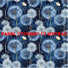 Látkový panel či metráž kolekce MODRÉ KVĚTINY 368-29 Látkový panel či metráž kolekce MODRÉ KVĚTINY 368-29
