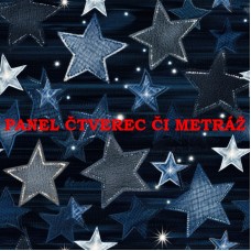 Látkový panel či metráž kolekce DENIM 369-19 Látkový panel či metráž kolekce DENIM 369-19