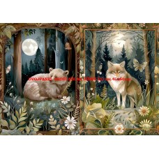 Látkový dvojpanel - kolekce MAGICKÝ LES 399-51 Látkový dvojpanel - kolekce MAGICKÝ LES 399-51