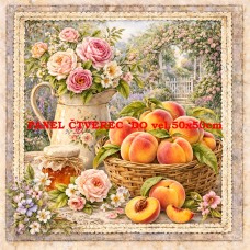 Látkový panel kolekce DENIM LACE FRUIT 497-747 Látkový panel kolekce DENIM LACE FRUIT 497-747