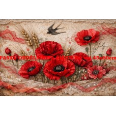 Látkový panel kolekce VLČÍ MÁKY 531-302 Látkový panel kolekce VLČÍ MÁKY 531-302