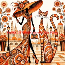 Látkový panel kolekce CAT LADY 570-62 Látkový panel kolekce CAT LADY 570-62