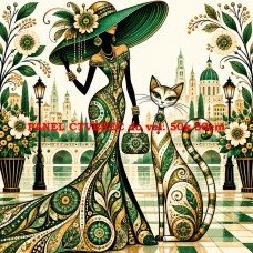 Látkový panel kolekce CAT LADY 570-64 Látkový panel kolekce CAT LADY 570-64