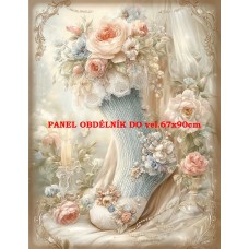 Látkový panel VINTAGE VÁNOČNÍ 597-15 Látkový panel VINTAGE VÁNOČNÍ 597-15