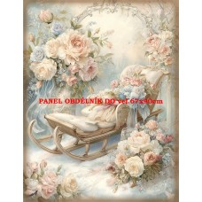 Látkový panel VINTAGE VÁNOČNÍ 597-17 Látkový panel VINTAGE VÁNOČNÍ 597-17