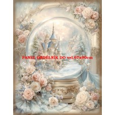 Látkový panel VINTAGE VÁNOČNÍ 597-25 Látkový panel VINTAGE VÁNOČNÍ 597-25