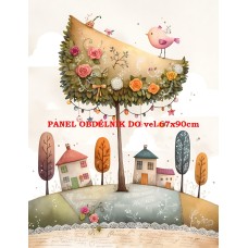 Látkový panel kolekce PASTELOVÝ SVĚT 605-274 Látkový panel kolekce PASTELOVÝ SVĚT 605-274