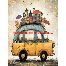 Látkový panel kolekce ROZTOMILÝ LONDÝN 617-42 Látkový panel kolekce ROZTOMILÝ LONDÝN 617-42