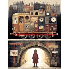 Látkový panel kolekce ROZTOMILÝ LONDÝN 617-45 Látkový panel kolekce ROZTOMILÝ LONDÝN 617-45