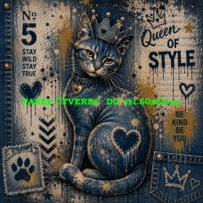 Látkový panel kolekce DENIM POP ART GRAFFITI 619-100 Látkový panel kolekce DENIM POP ART GRAFFITI 619-100