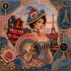 Látkový panel kolekce MOULIN ROUGE PARIS DENIM LACE 631-134 Látkový panel kolekce MOULIN ROUGE PARIS DENIM LACE 631-134